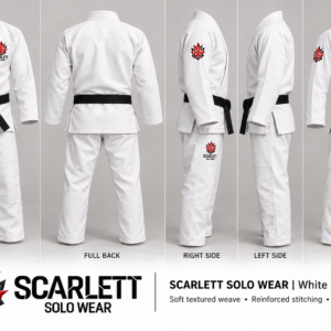 Scarlett Solo Wear white BJJ gi multi-view