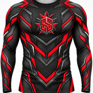 Crimson Armor long sleeve rash guard front view