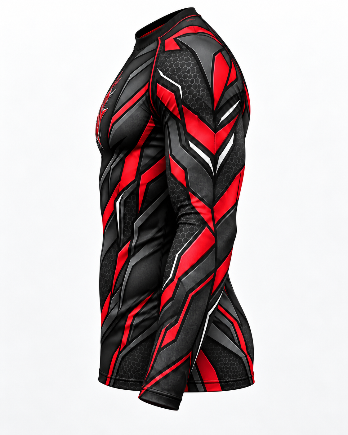 Crimson Armor long sleeve rash guard side view