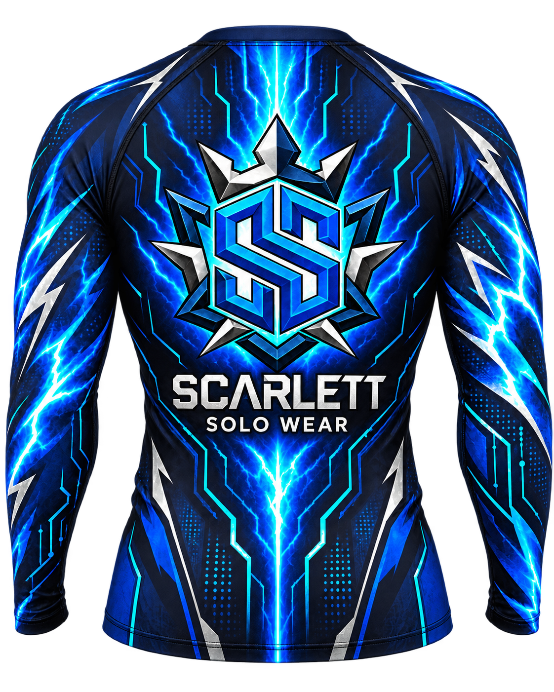 Electric Surge long sleeve rash guard back view