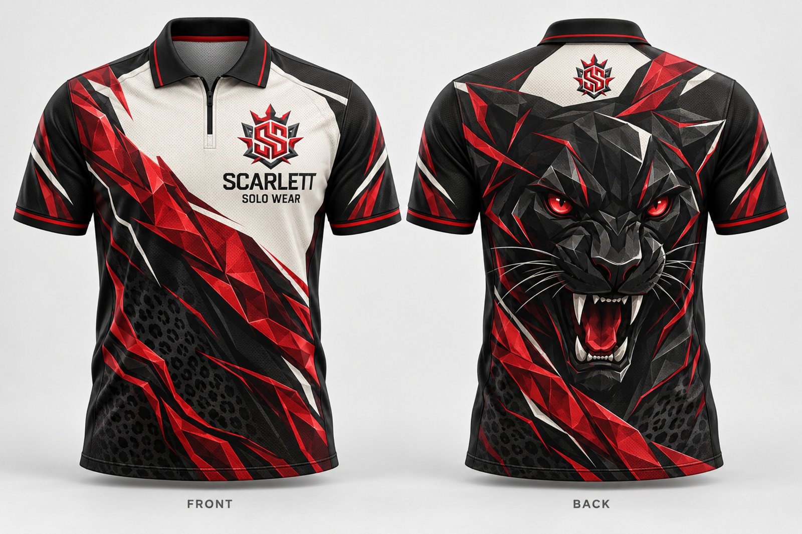 Scarlett Panther custom darts jersey front and back