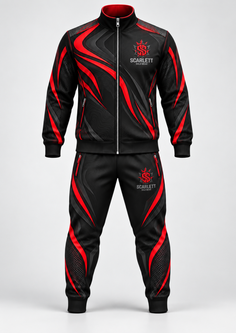 Scarlett Solo Wear Redline tracksuit front view