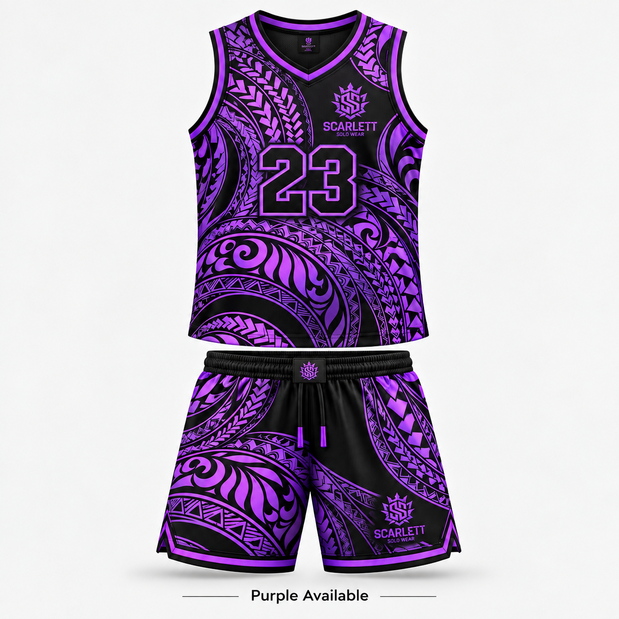 Scarlett Solo Wear custom tribal basketball jersey and shorts Design 02 product image 3